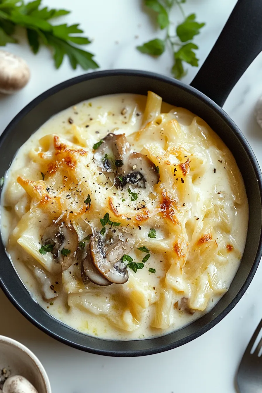 Caramelized Leek and Mushroom Gruyere Pasta – OatsRecipes