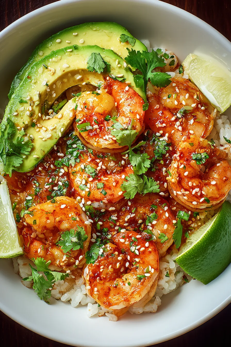 Spicy Shrimp and Avocado Rice Bowl – OatsRecipes