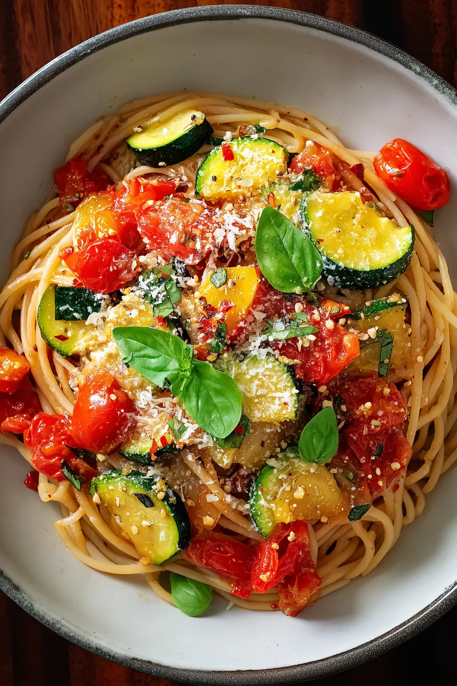 Healthy Tomato Zucchini Pasta – OatsRecipes