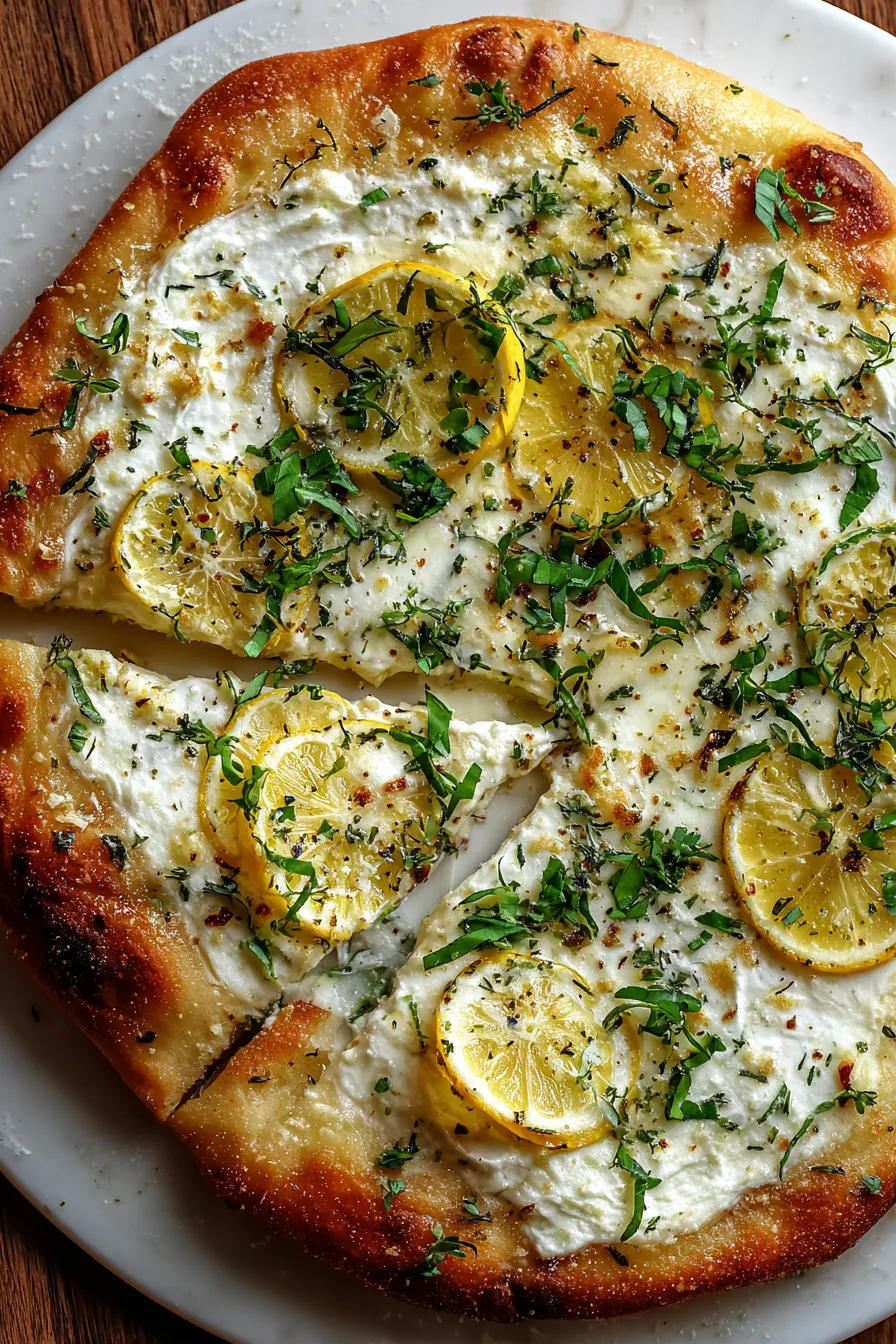 Lemon Pizza with Fresh Herbs – OatsRecipes