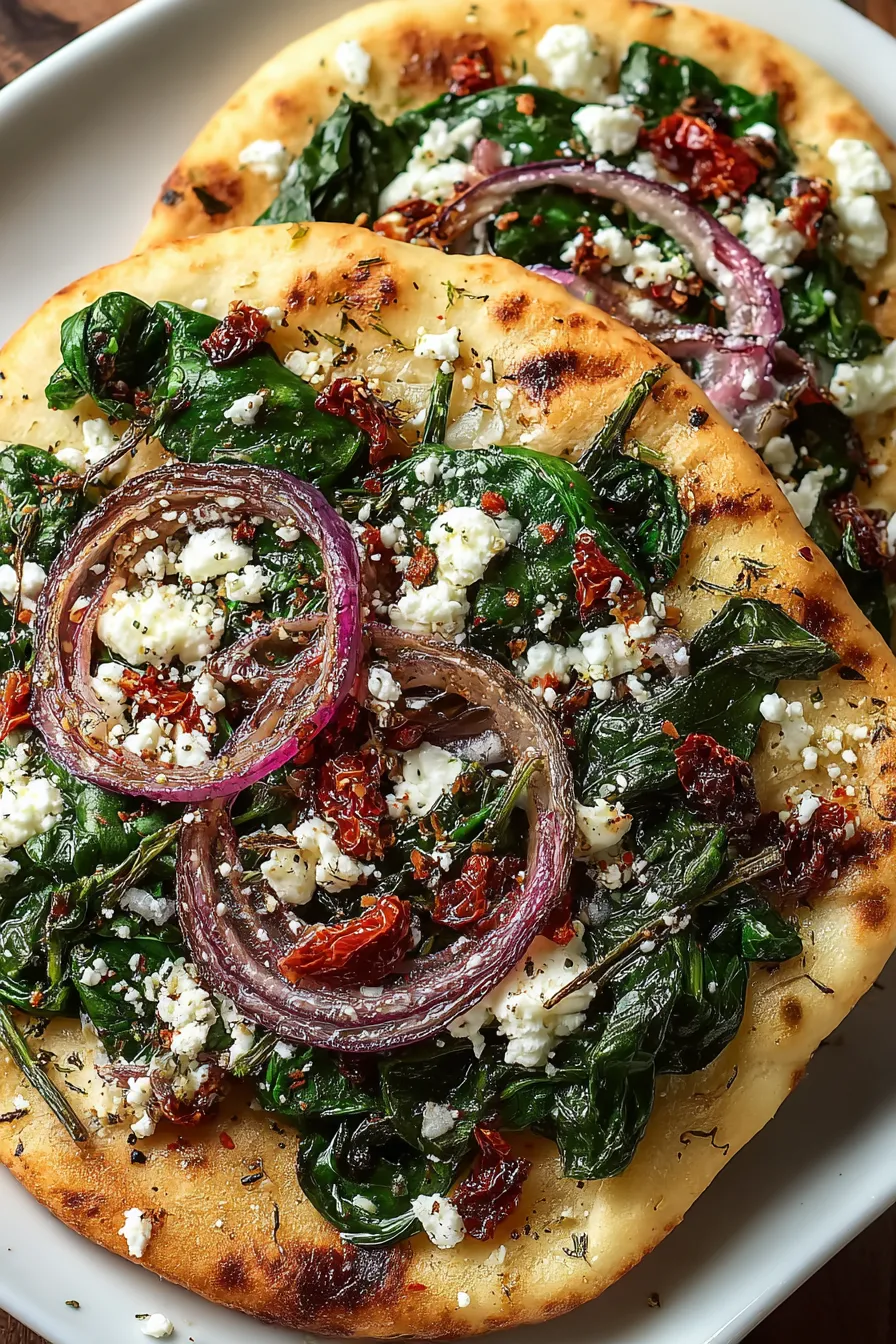 Spinach And Feta Flatbread Pizza – OatsRecipes