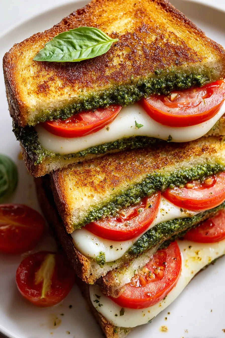 Pesto Mozzarella Grilled Cheese
