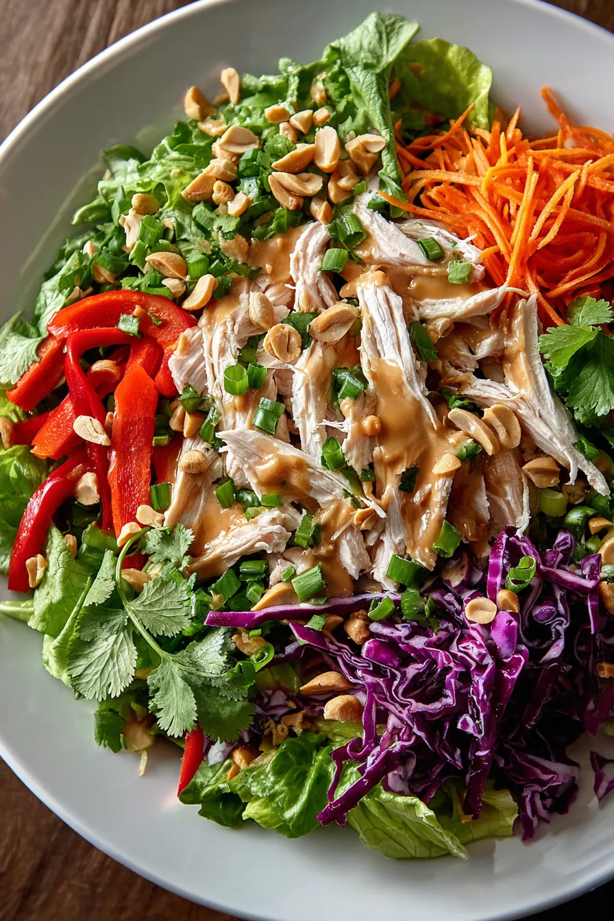 Thai Chicken Salad with Peanut Dressing – OatsRecipes