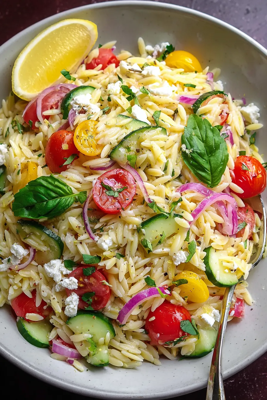 Lemon Orzo Pasta Salad – OatsRecipes