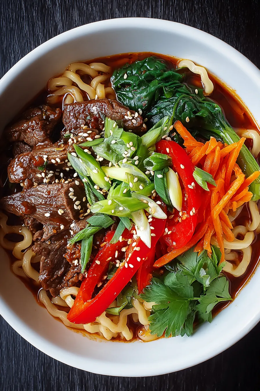Spicy Korean Gochujang Beef Noodles – OatsRecipes