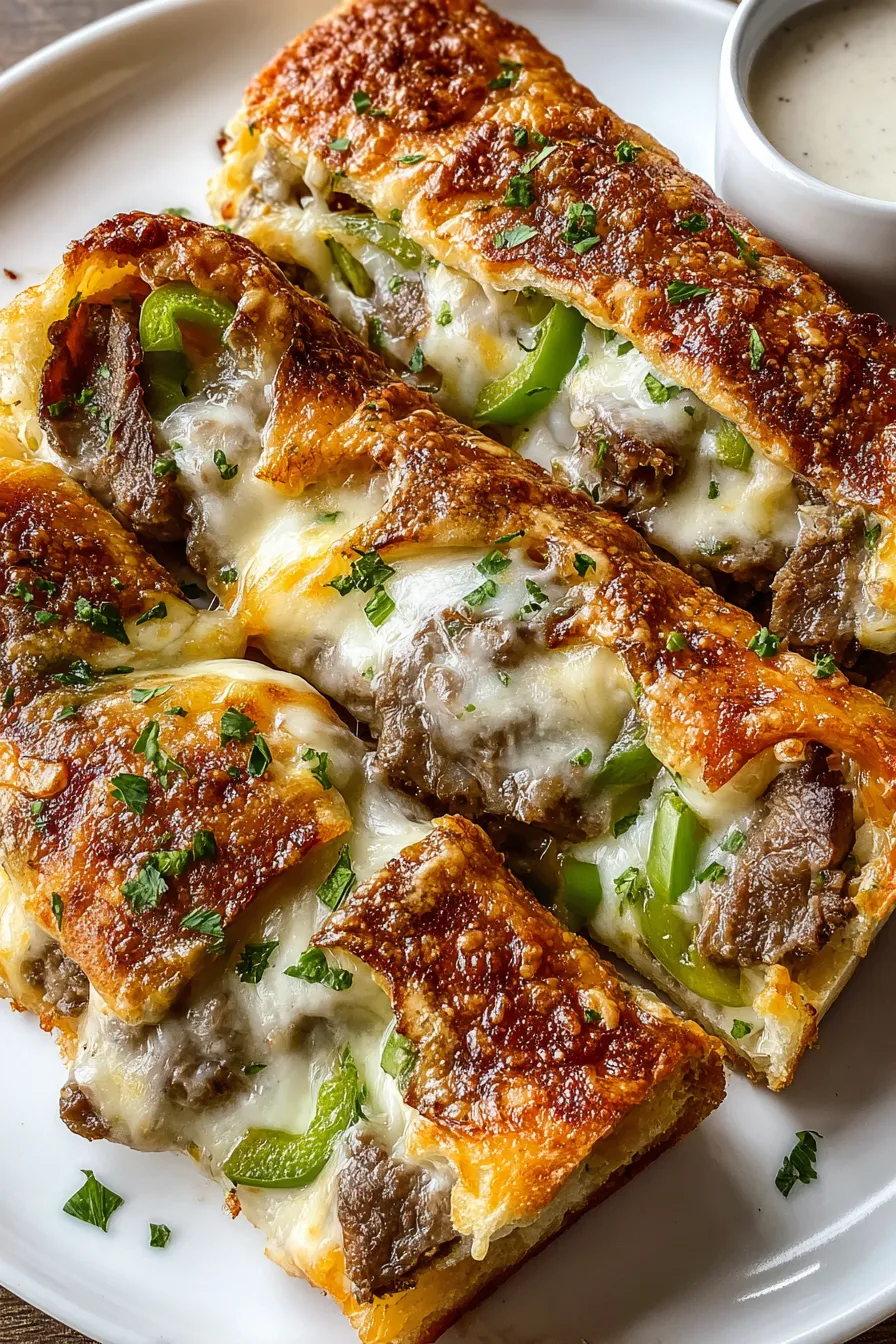 Philly Cheesesteak Stuffed Cheesy Breadsticks – OatsRecipes