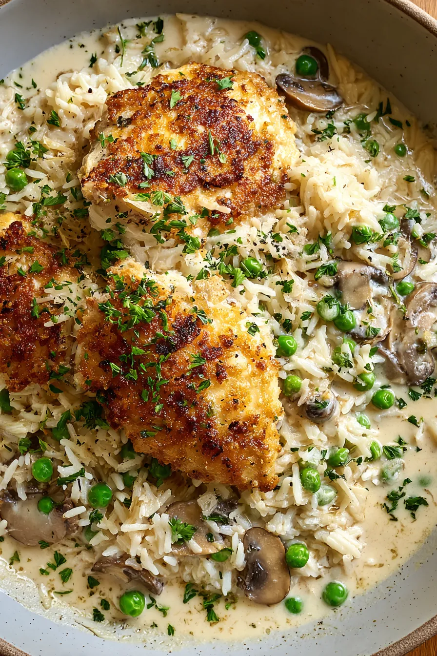 One-Pan Creamy Parmesan Chicken & Rice – OatsRecipes