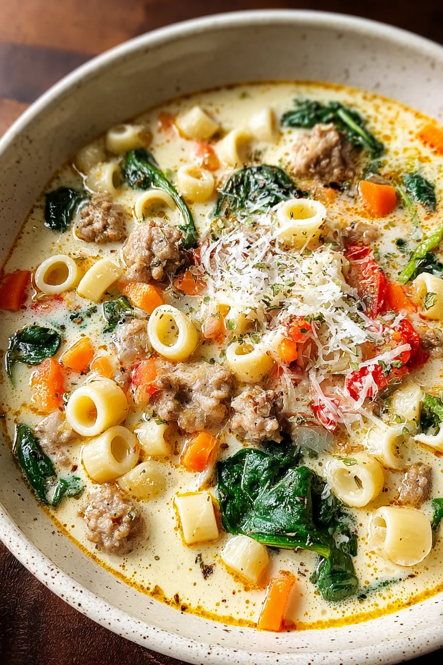 Creamy Sausage Ditalini Soup – OatsRecipes